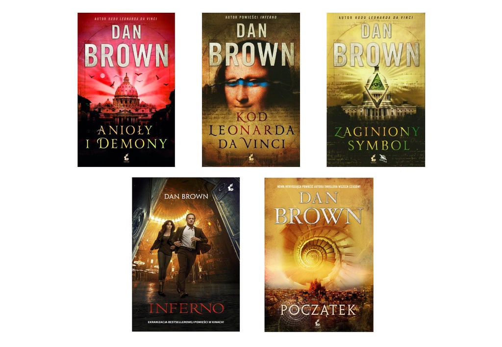 Kod Leonarda da Vinci tomy 1-5 Dan Brown Pakiet