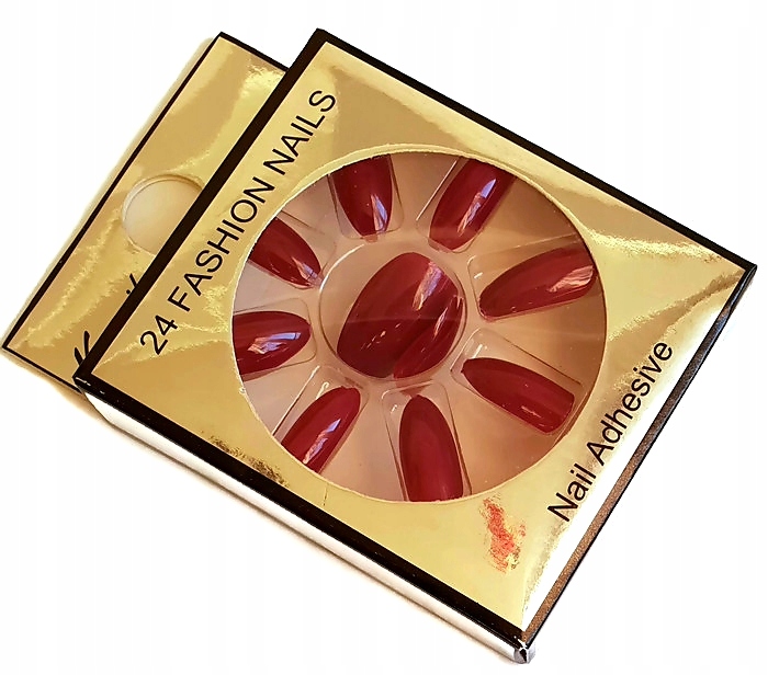 PAZNOKCIE TIPSY MIGDAŁKI FASHION NAILS 24szt klej
