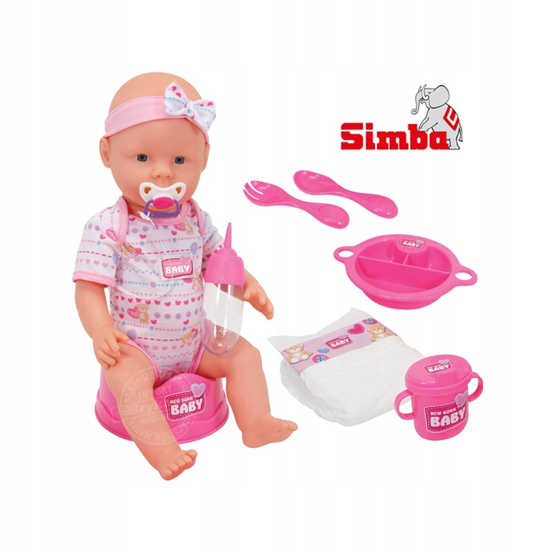 Simba New Born Baby lalka 43 cm Bobas z akcesoriam