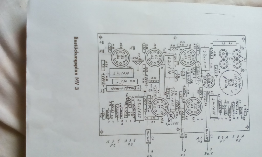 SCHEMAT WZMACNIACZA LAMPOWEGO MV 3