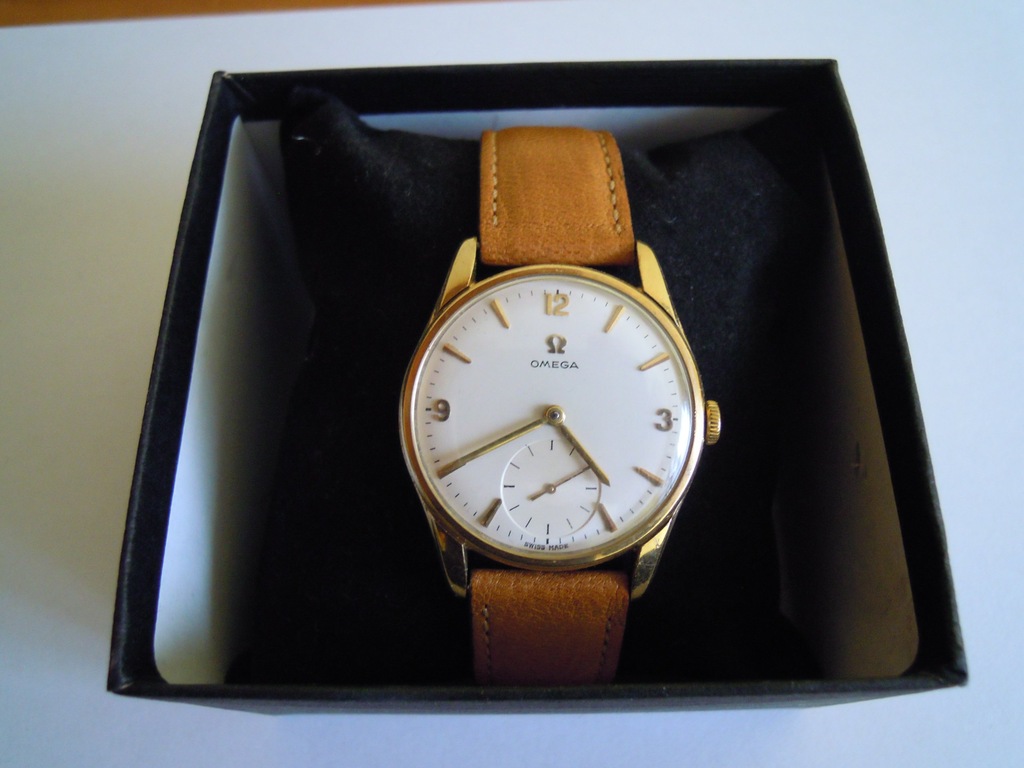 Złoty męski zegarek Omega  cal. 268