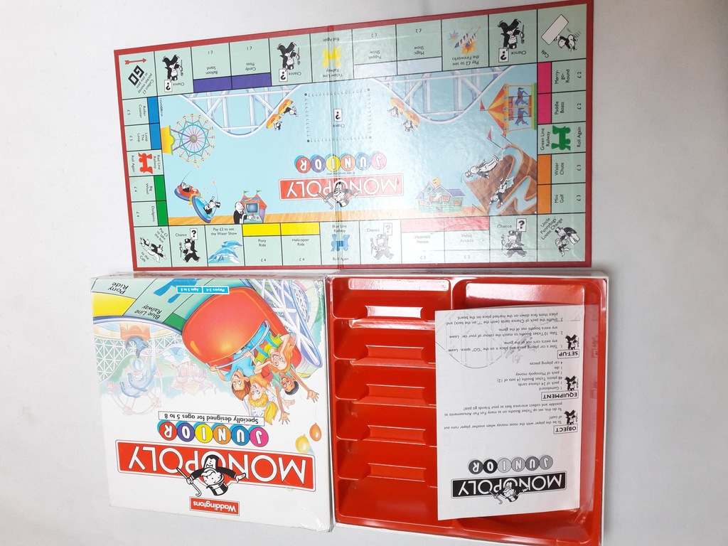 MONOPOLY JUNIOR PLANSZA+OPAKOWANIE+instrukcja