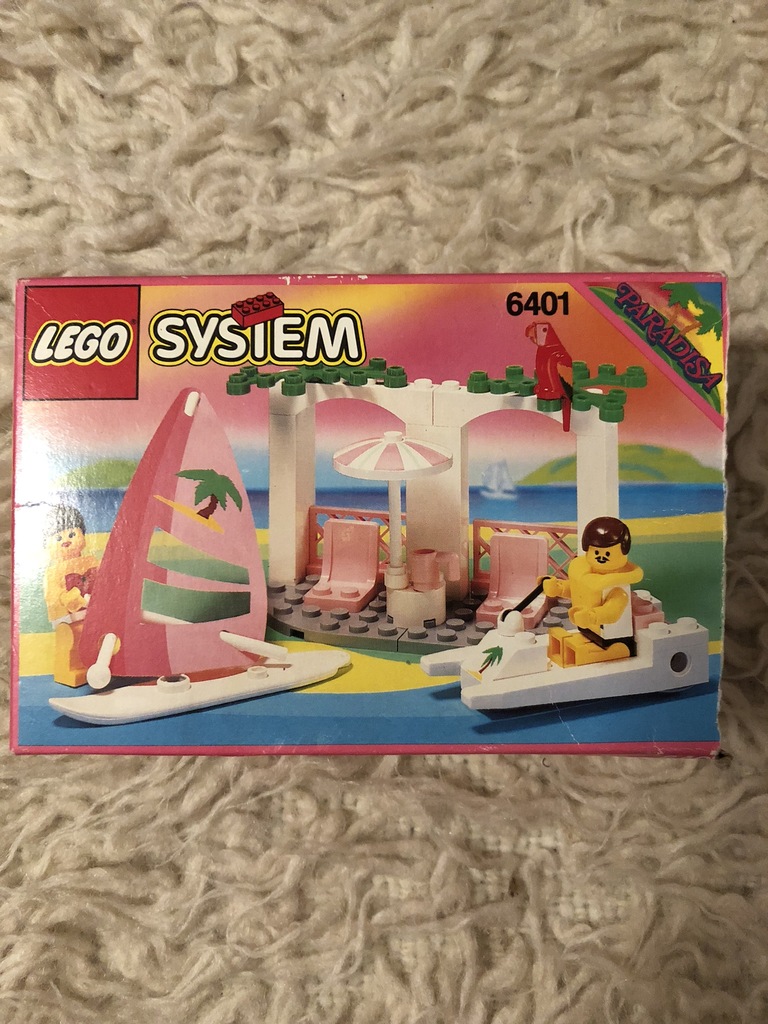 Lego System 6401 Paradisa Wyspa surfing PUDEŁKO 7223533421