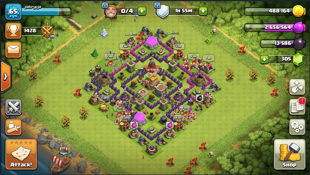 Konto Clash of Clans, TH 7,  65 LvL  OKAZJA !!!