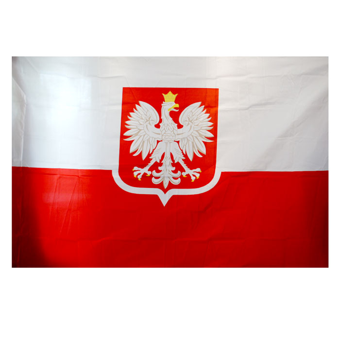 FLAGA KIBICA 120x180 CM POLSKA BIAŁO-CZERWONA DUŻA