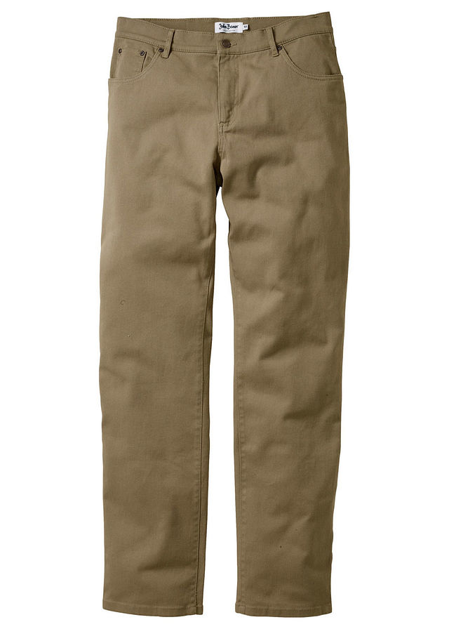 Spodnie ze stretchem Classic Fit zielony 27 973492