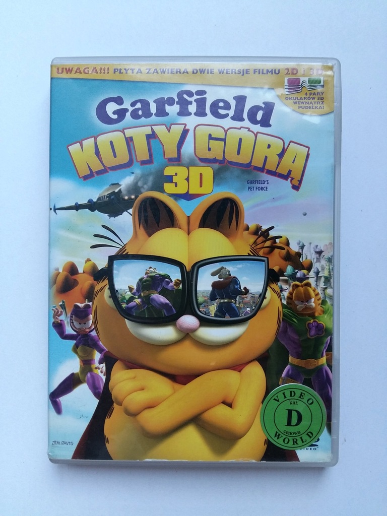 GARFIELD KOTY GÓRĄ 3D DVD DUBBING PL