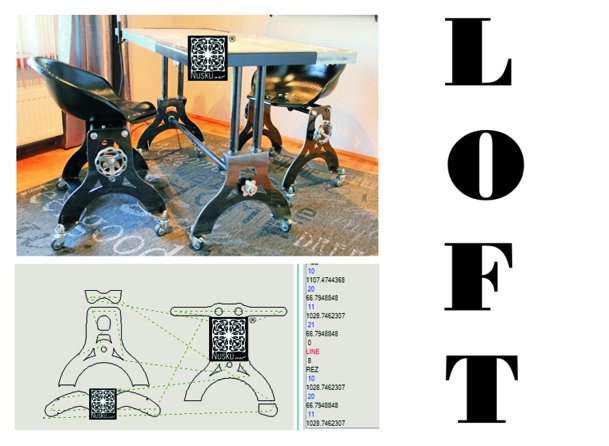 CNC MEBLE LOFT KOMPLET, PLIK DXF - WYKONAJ SAM