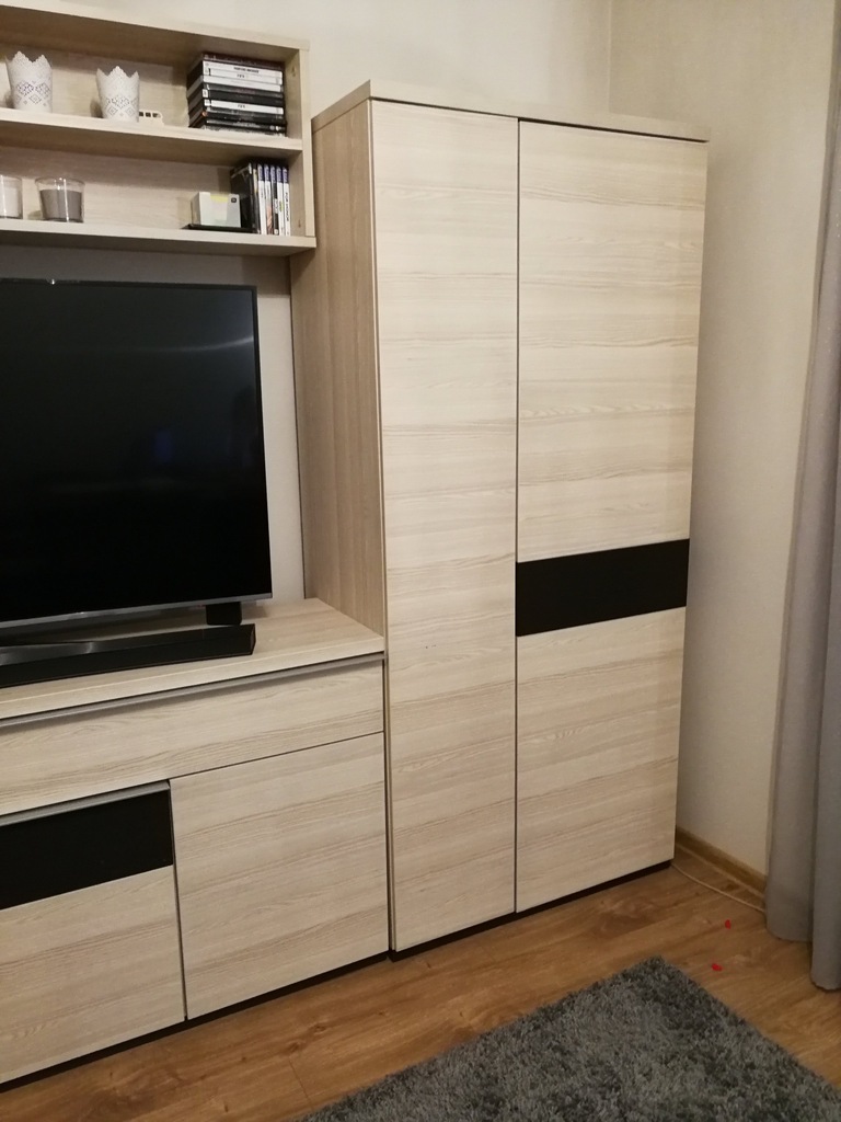 Umeblowanie FORTE kolor Jesion Coimbra cała ściana