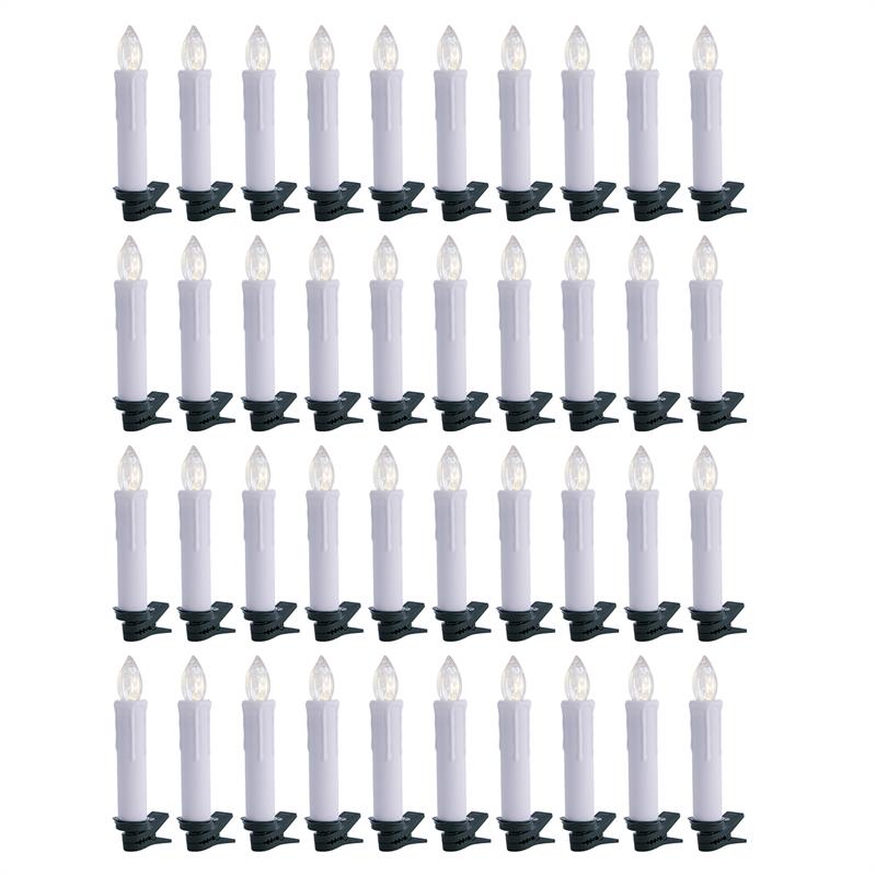 Świeczki na choinke 40 LED ciepła bieloneConcept