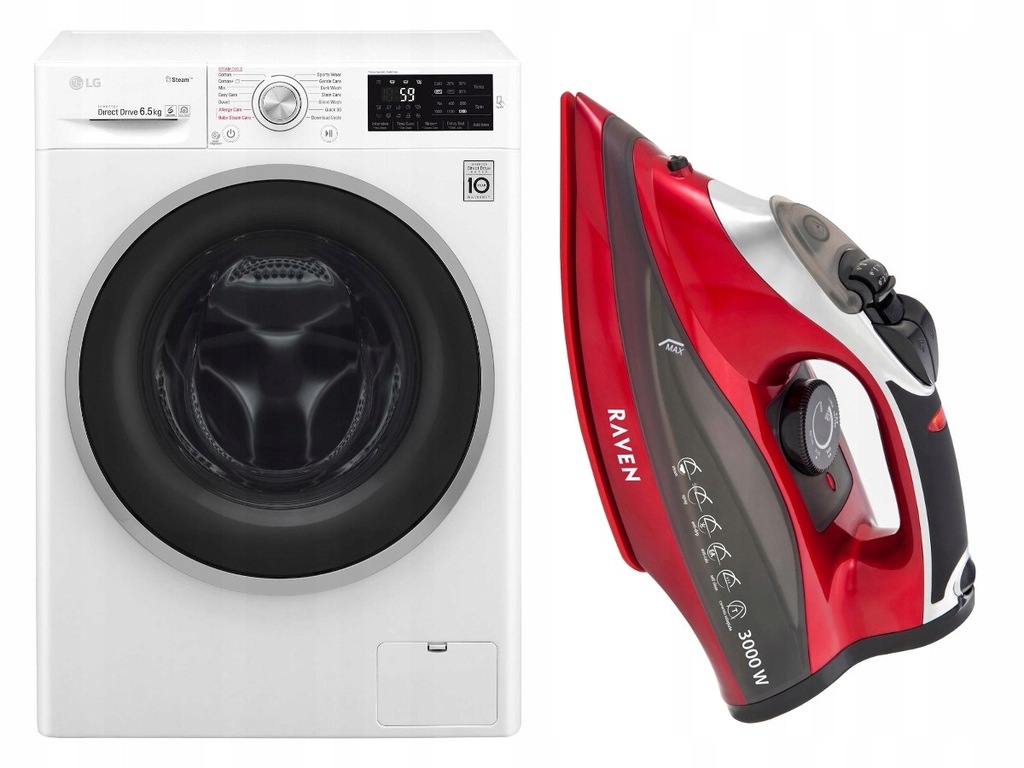 Pralka LG SteamSpa F2J6WY1W A+++ 6,5 KG + ŻELAZKO!