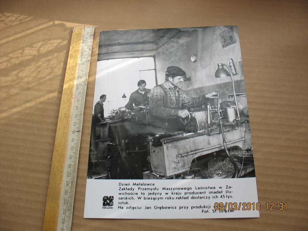 ZAWICHOST Zakład Tokarka Leśnictwo Tokarz Foto PRL