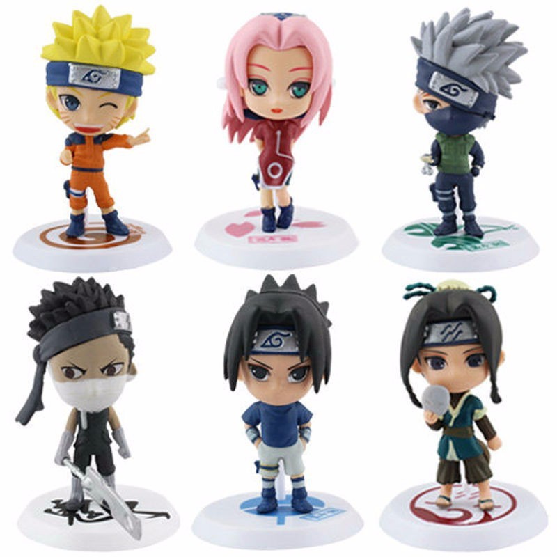FIGURKI NARUTO 6 SZTUK ANIME MANGA NINJA Z PL