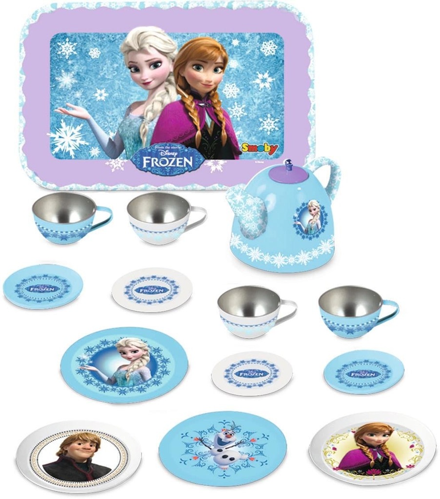 Smoby FROZEN SERWIS FILIŻANKI METALOWY Elza Anna