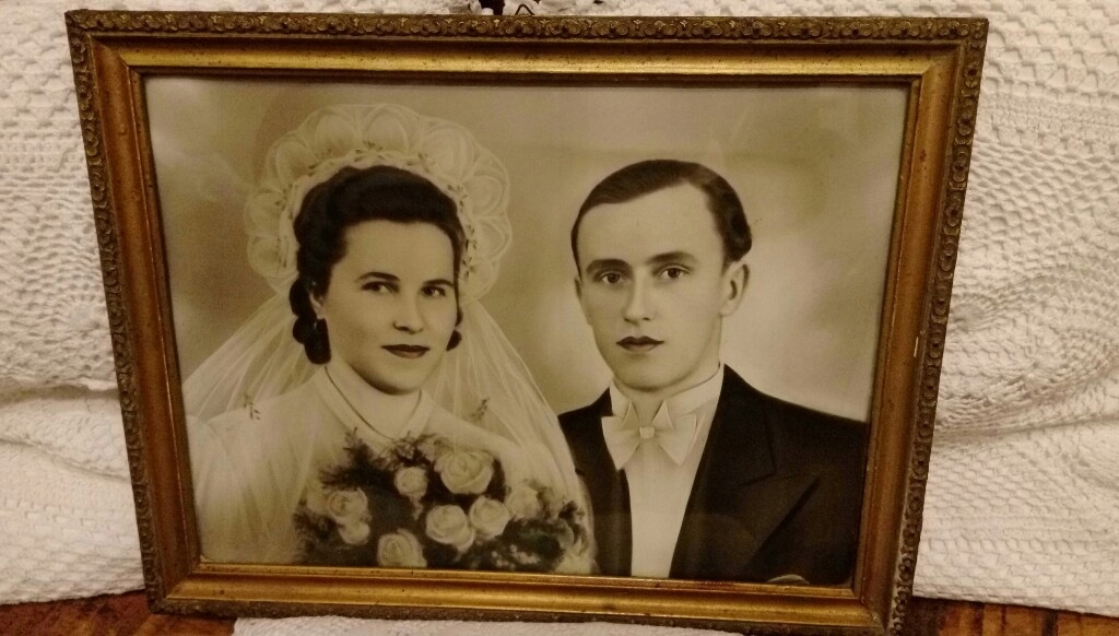 Stare zdjęcie ślubne - monidło