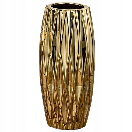Wazon złoty geometryczny nowoczesny 26cm dekoracja