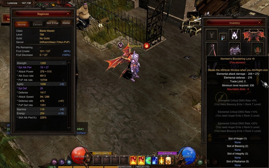 Mu online , Alfheim Blade Master 788 lv !!
