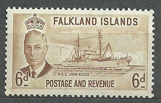 Kol.angielskie - Falkland Isl. SG178* KGVI