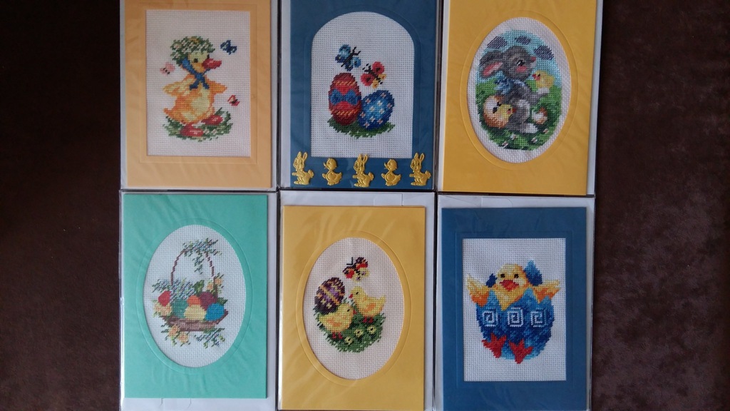 Kartki ręcznie robione wyszywane