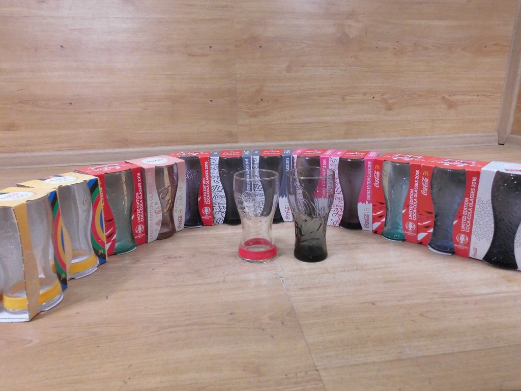 McDonalds Coca-Cola szklanki EURO 2016 2015 2014