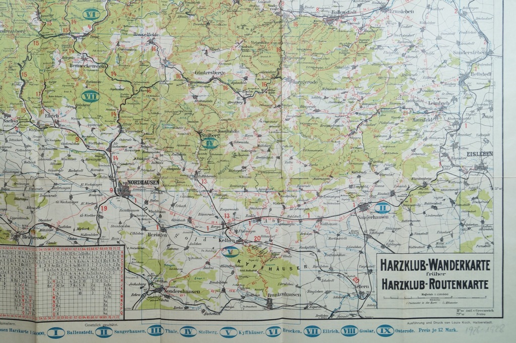 Mapa Turystyczna Niemiec 1926-1928 Saksonia