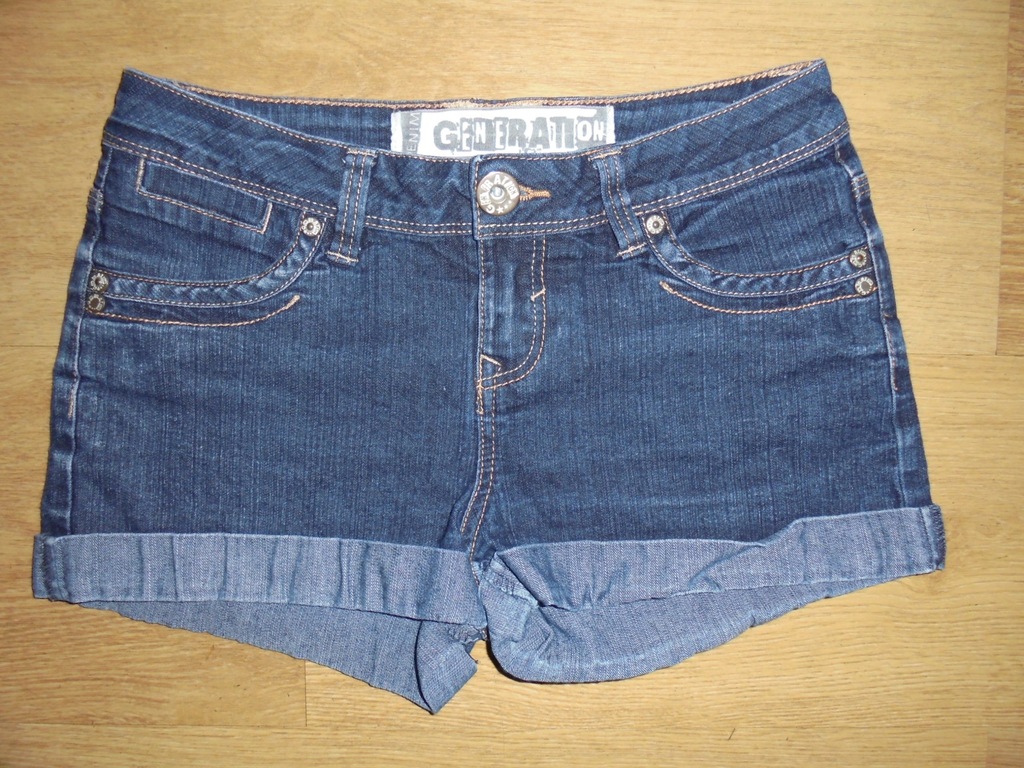 DENIM_WYGODNE KRÓTKIE SPODENKI_LATO_158 CM