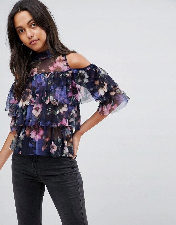 AX Paris Kwiecista bluzka cold shoulder (40)