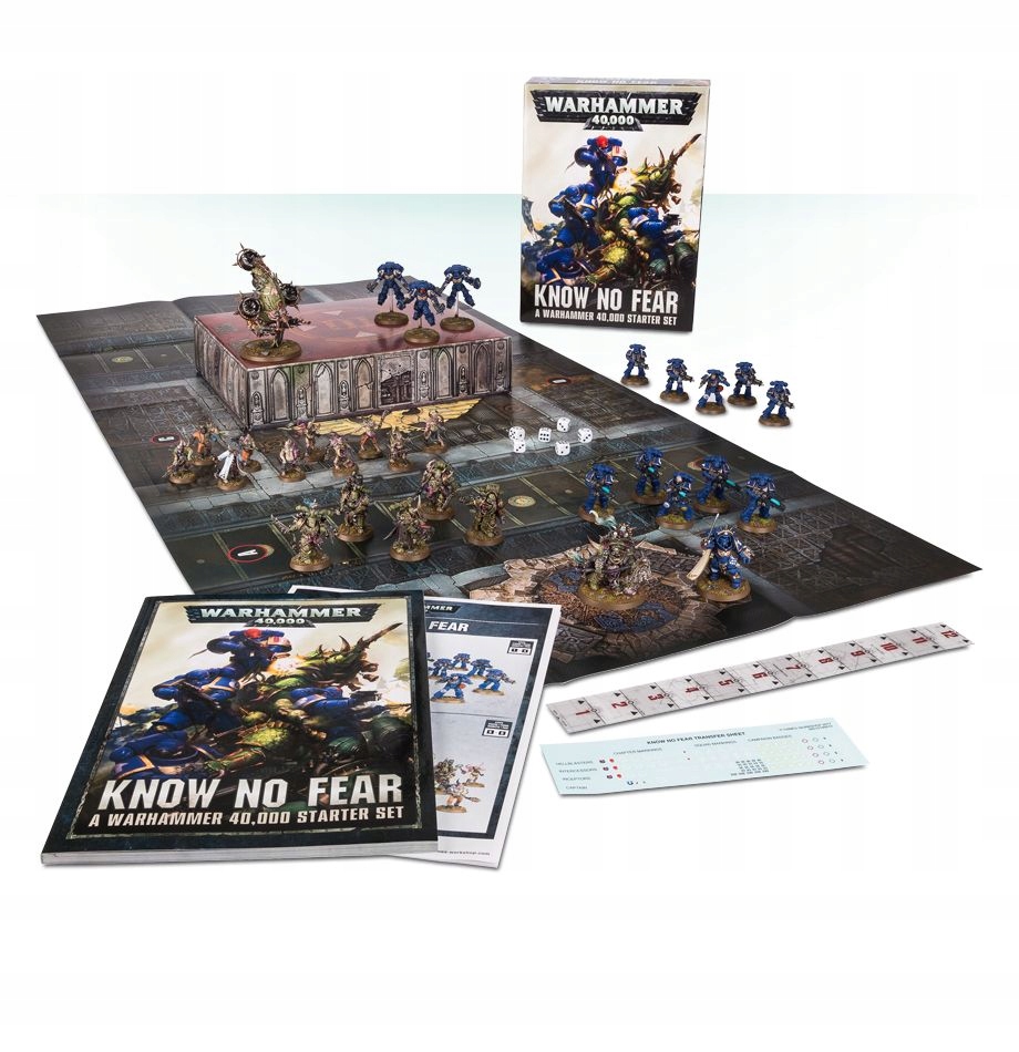 KNOW NO FEAR WARHAMMER 40K STARTER SET +PREZENT