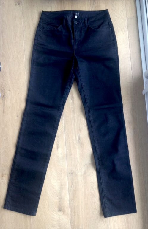 Spodnie jeansy czarne slim proste PARIS 38 40 M L