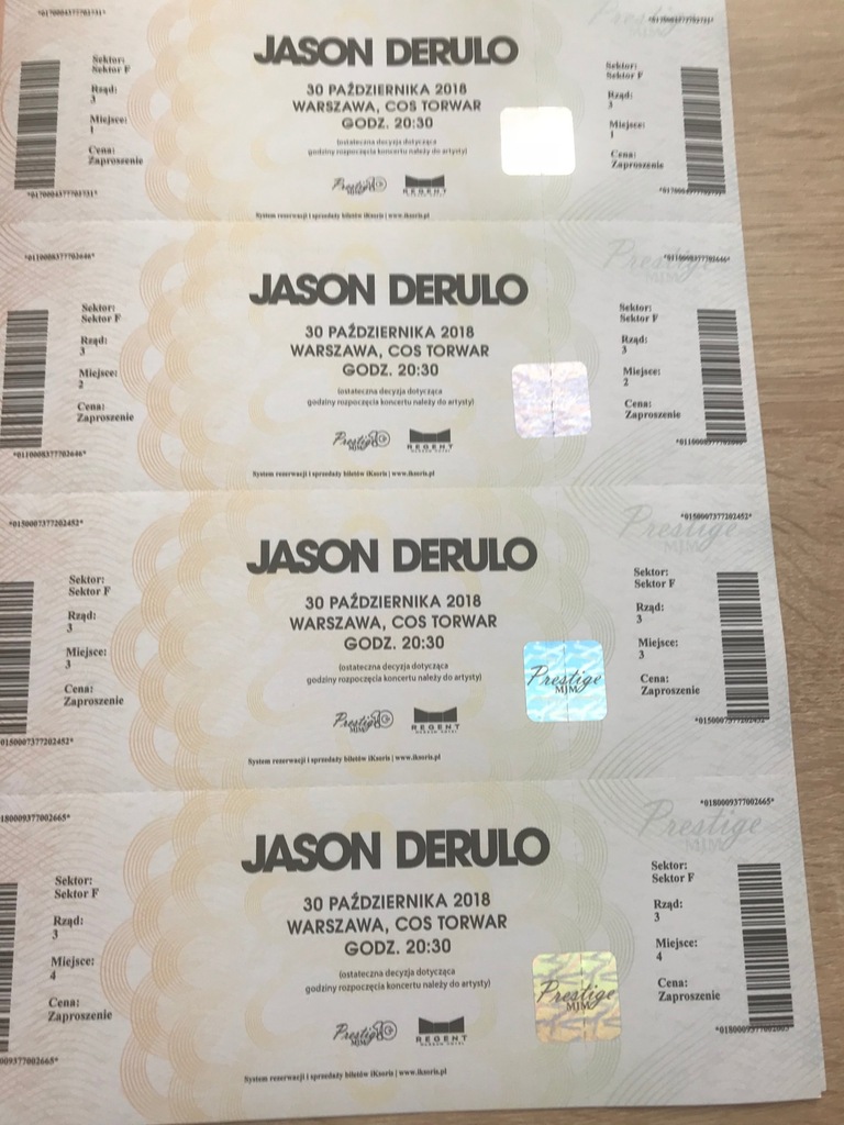 Bilety Jason DeRulo, Torwar Warszawa, Sektor F