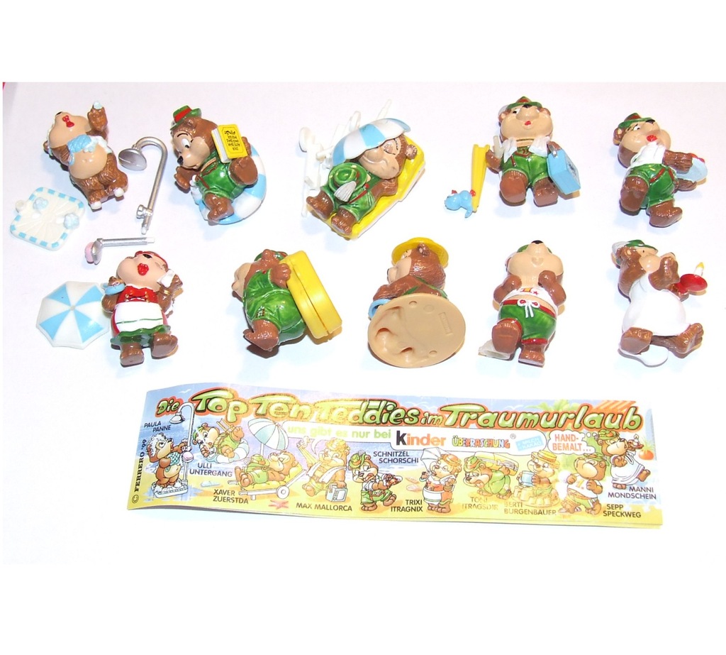 KINDER - TOP TEN TEDDIES/TRAUMURLAUB  - cała seria
