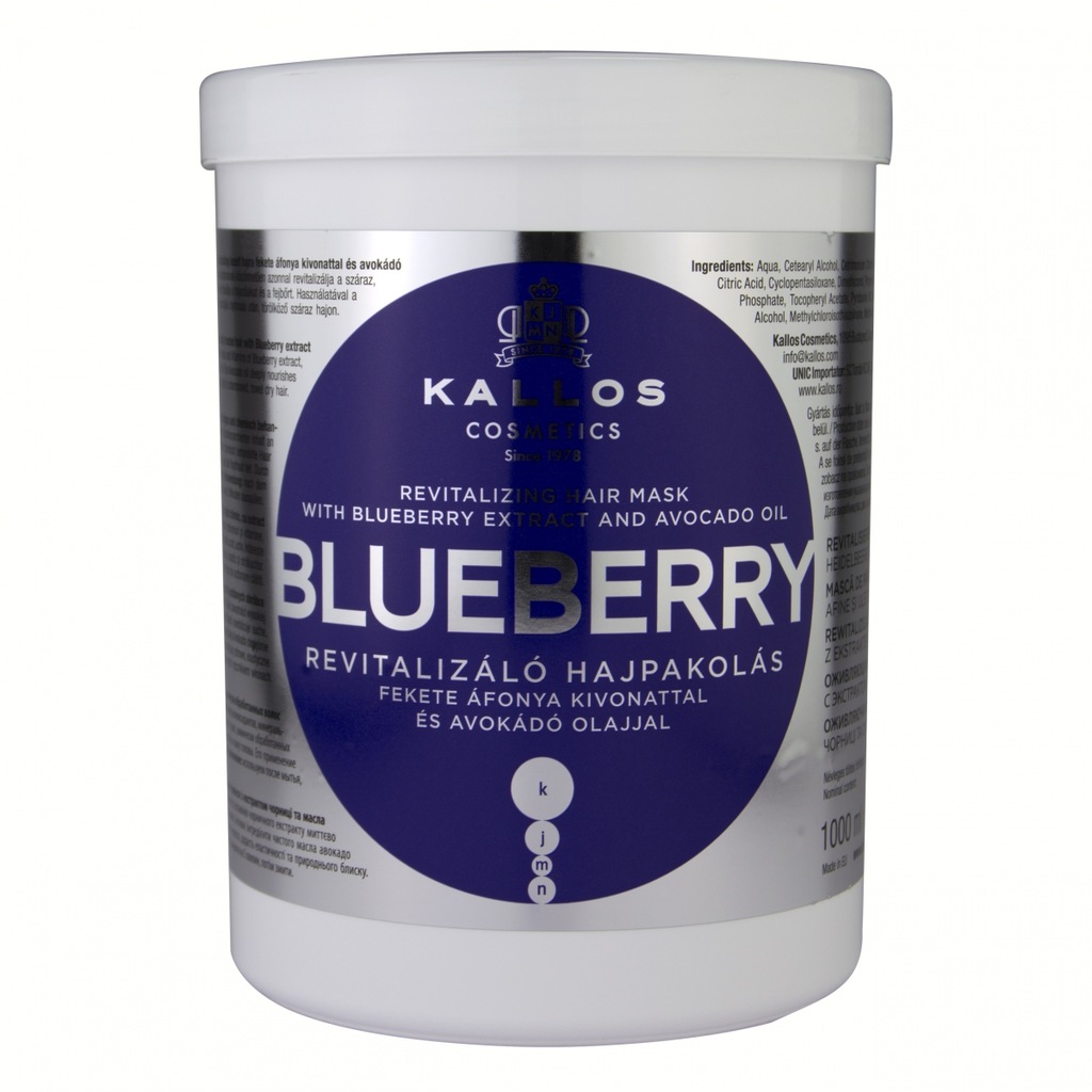 Kallos maska rewitalizująca blueberry 1000 ml