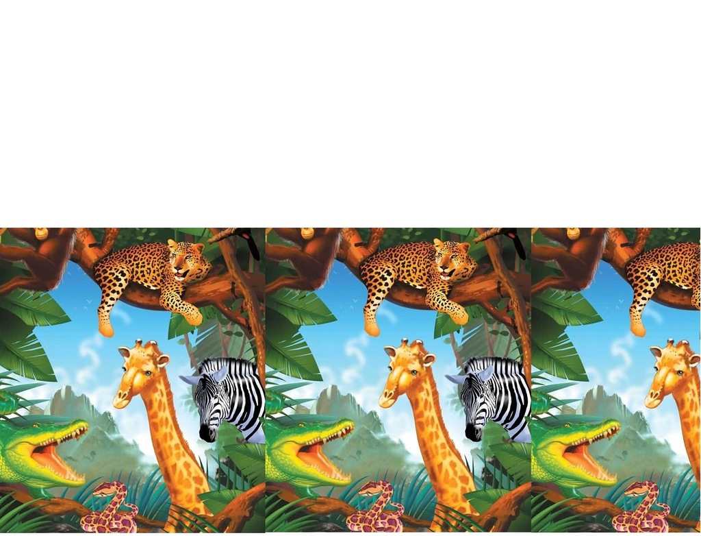 Obrus foliowy Dżungla safari 137x259 zwierzątka