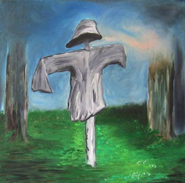 ~~STRACH ~~ 40 x 40 OBRAZ OBRAZY