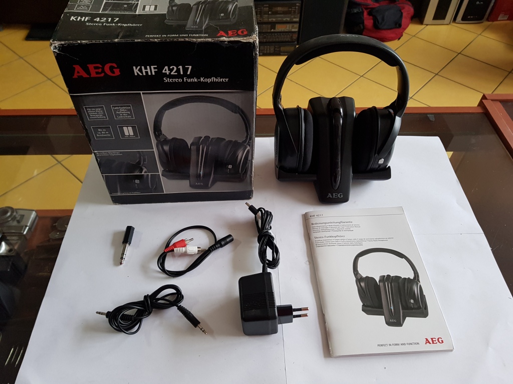 BEZPRZEWODOWE SŁUCHAWKI AEG KHF 4217 STAN BDB GWR