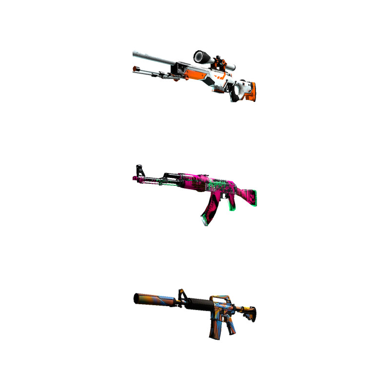 CS:GO Skin AK-47 + AWP + M4A1-S Asiimov