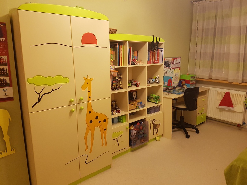 MEBLIK Sawanna komplet mebli do pokoju dziecięcego