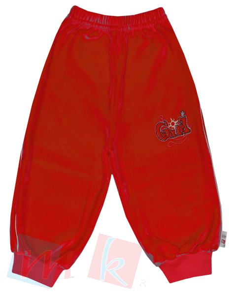 MK GOLIŃSCY OKAZJA! Spodnie welur czerwone R.104