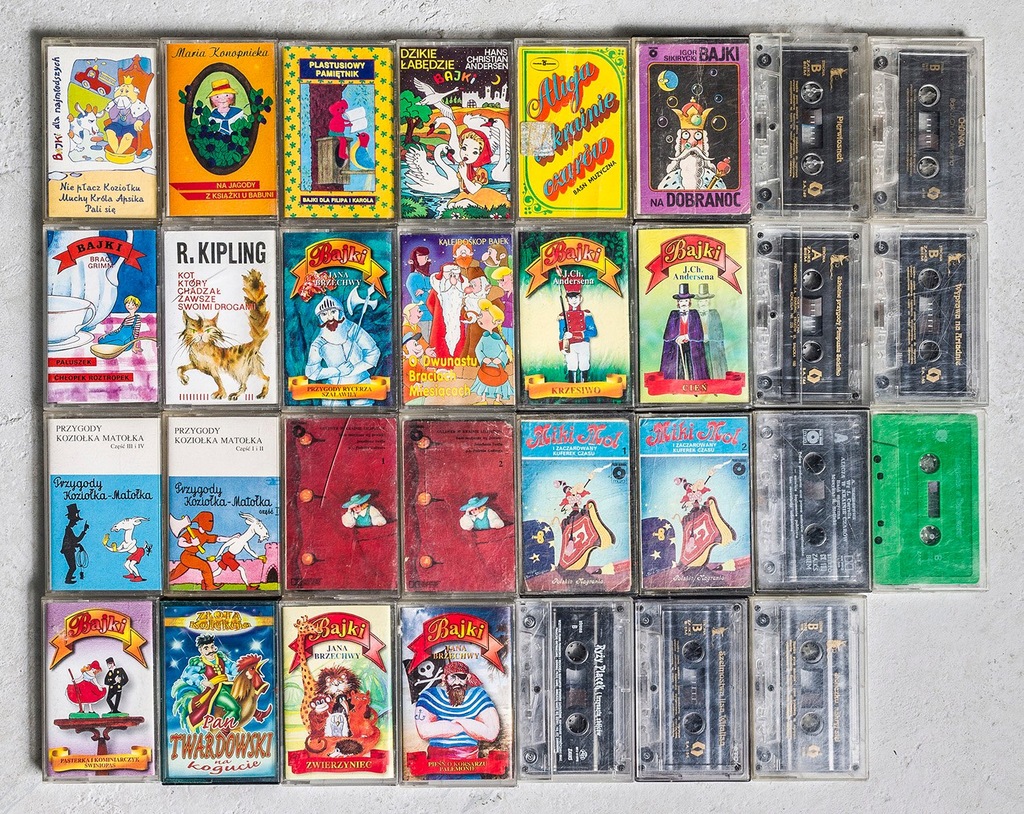 BAJKI MUZYCZNE DLA DZIECI - Komplet 31 kaset AUDIO