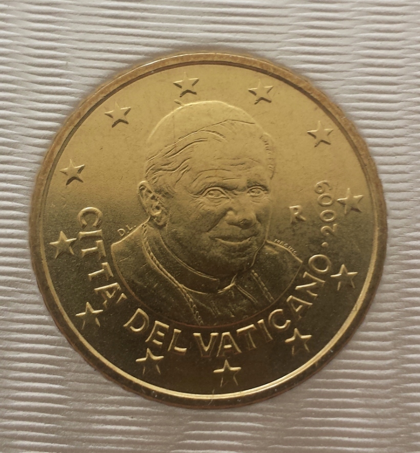 50 EURO - CENTÓW WATYKAN 2009 -PAPIEŻ BENEDYKT XVI