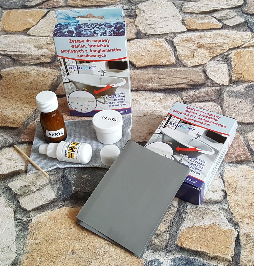 HYDROJET ZESTAW NAPRAWCZY WANIEN I BRODZIKÓW WRO 6889327146