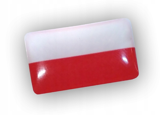 Naklejka POLSKA Flaga Polski 3D EMBLEMAT
