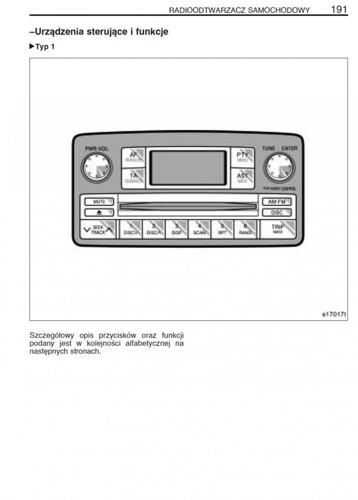 Toyota Corolla 2002 2007 +Radio Instrukcja Obsłu