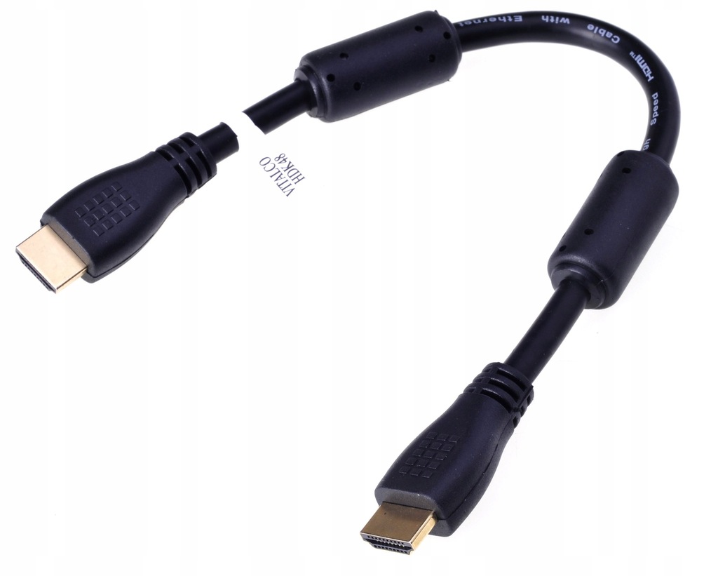 Kabel HDMI/HDMI 0,8m V1,4 ethernet czarne FILTRY