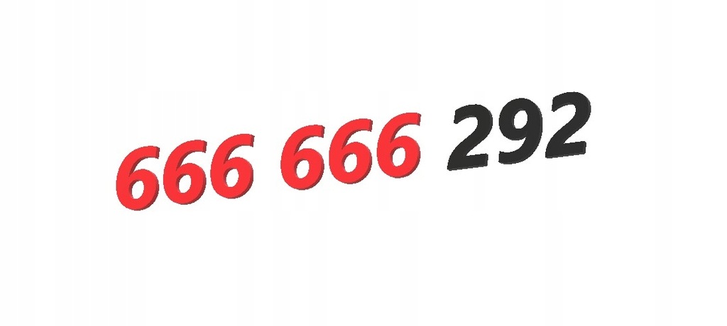 --> 666 666 292 <-- ZŁOTY NUMER PLAY