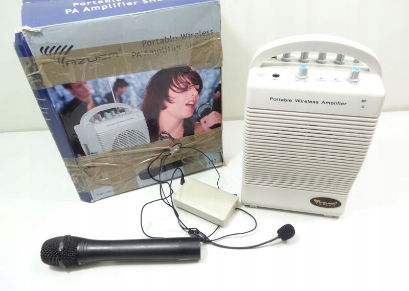 AZUSA SH222U MIKROFON Z WZMACNIACZEM ZESTAW PRZEN