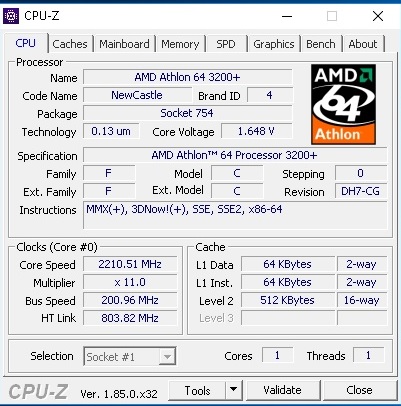 Komputer Athlon 64 3200+, Radeon HD3650, 3GB RAM