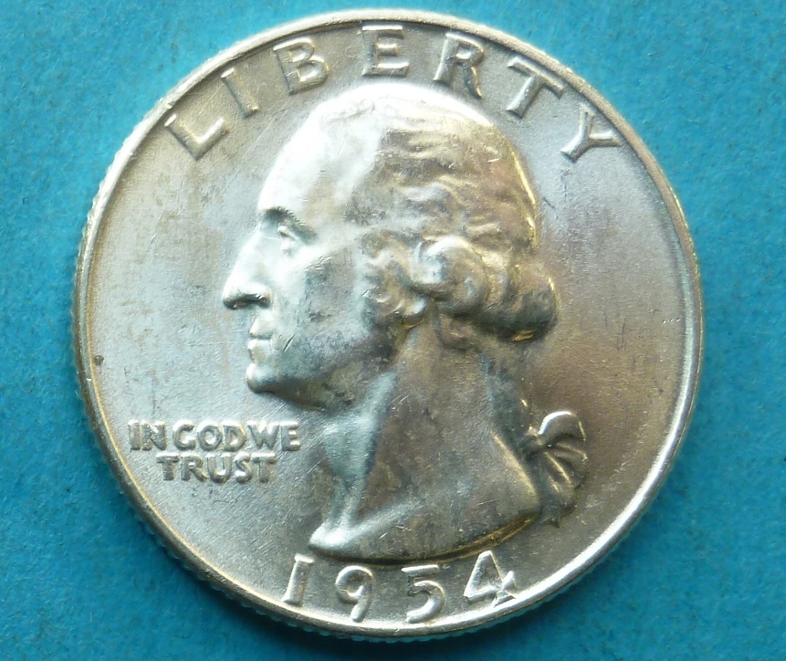 965. USA 1954 r.D quarter dollar Ag