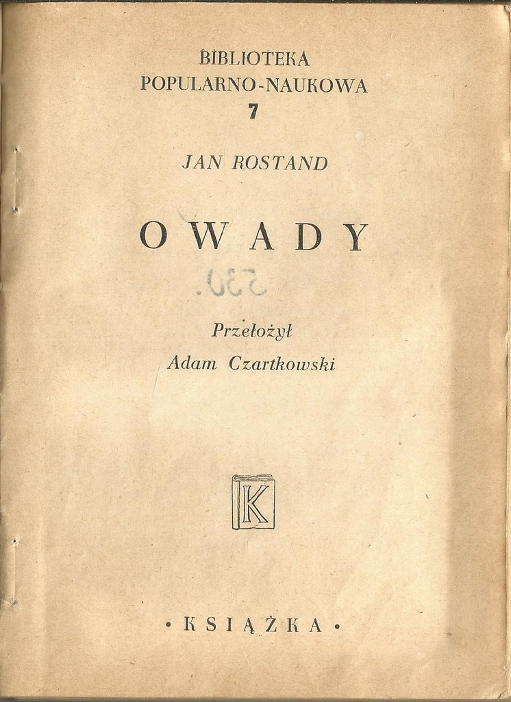 Rostand J. - OWADY
