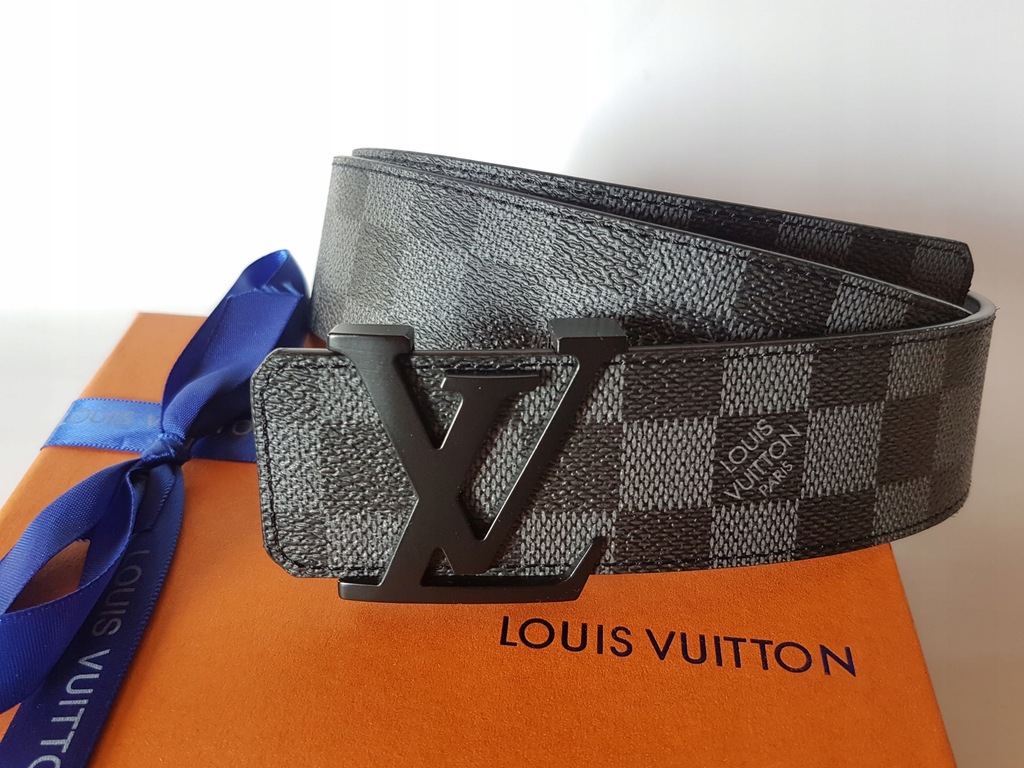 Pasek Męski LV Czarny 90 Louis Vuitton Nowy #LV